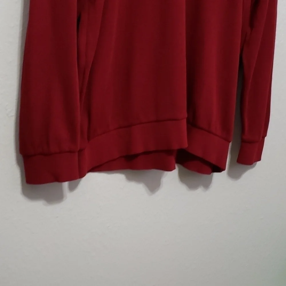 GREG NORMAN COTTON DARK RED QUARTER ZIP SIZE XL